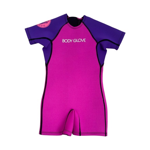 Body Glove Kids Purple & Pink Short Sleeve Springsuit Wetsuit  Child Size S - Picture 1 of 4